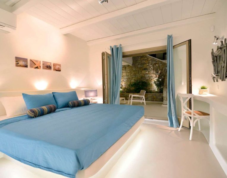 Villa Ambrosia in Mykonos Greece, bedroom 3, by Olive Villa Rentals