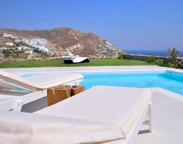 Villa Ambrosia in Mykonos Greece, pool 2, by Olive Villa Rentals