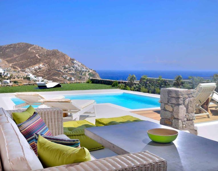 Villa Ambrosia in Mykonos Greece, pool 3, by Olive Villa Rentals