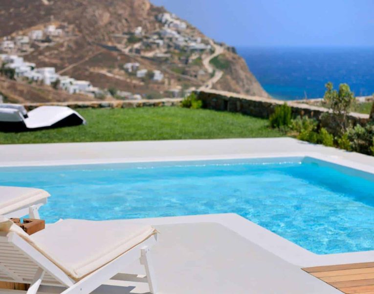 Villa Ambrosia in Mykonos Greece, pool 7, by Olive Villa Rentals