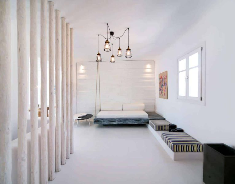Villa Ariadne in Mykonos Greece, bedroom, by Olive Villa Rentals