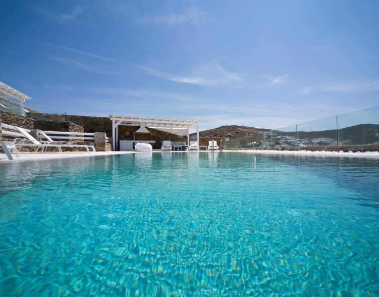 Villa Ariadne in Mykonos Greece, pool 2, by Olive Villa Rentals