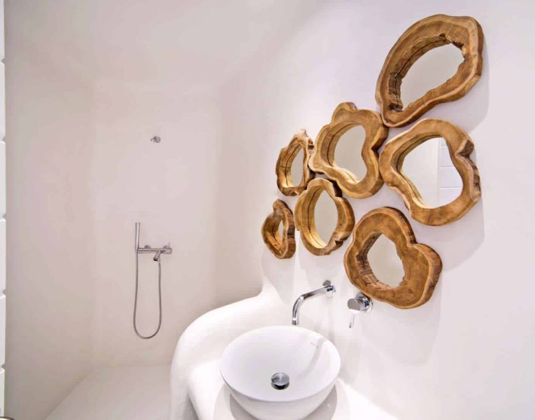 Villa Ariadne in Mykonos Greece, bathroom, by Olive Villa Rentals