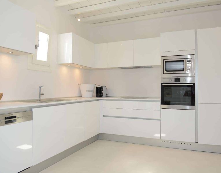 Villa Calanthe in Mykonos Greece, kitchen 2, by Olive Villa Rentals