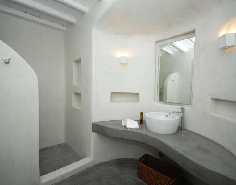 Villa Calanthe in Mykonos Greece, bathroom 5, by Olive Villa Rentals