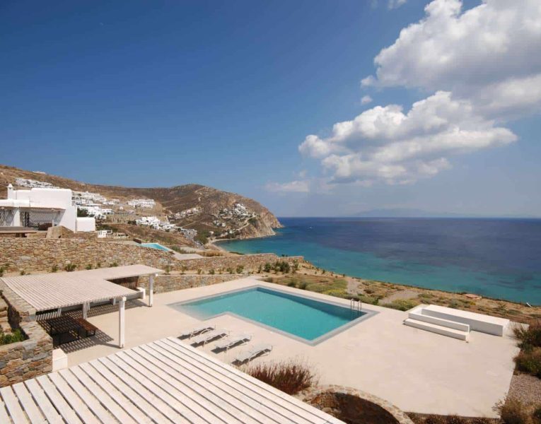 Villa Calanthe in Mykonos Greece, sea view 2, by Olive Villa Rentals