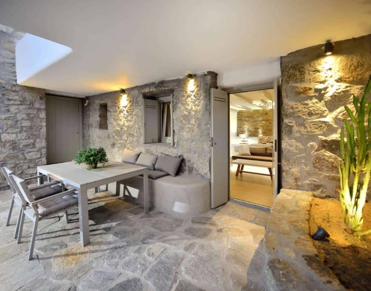 Villa Eterea in Mykonos Greece, outside, by Olive Villa Rentals