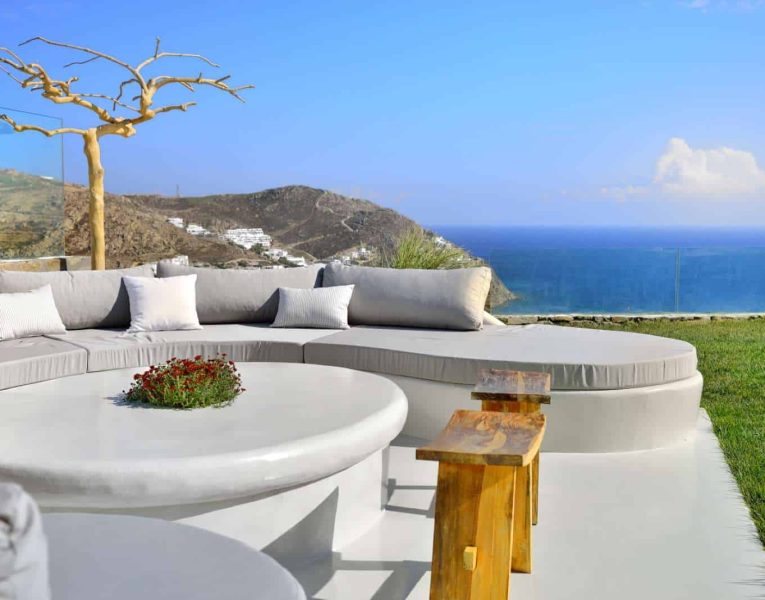 Villa Eterea in Mykonos Greece, sea view, by Olive Villa Rentals