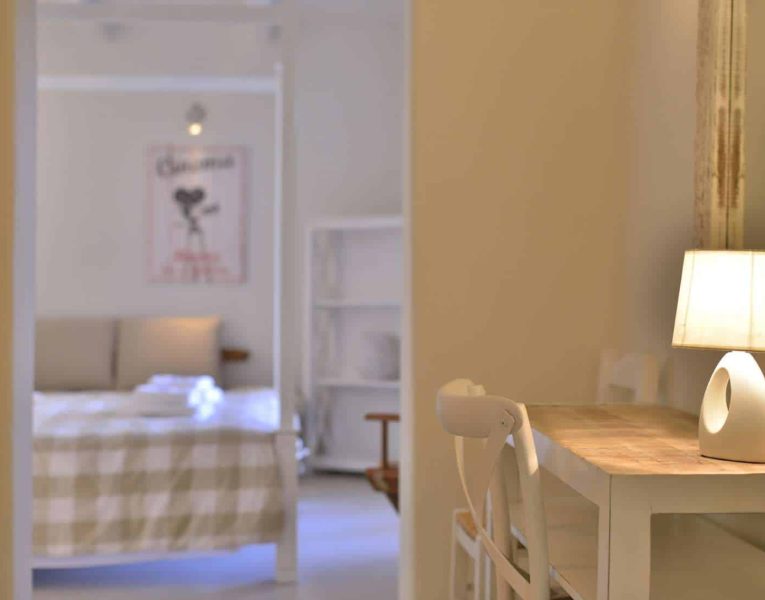 Villa Hypatia in Mykonos Greece, bedroom, by Olive Villa Rentals
