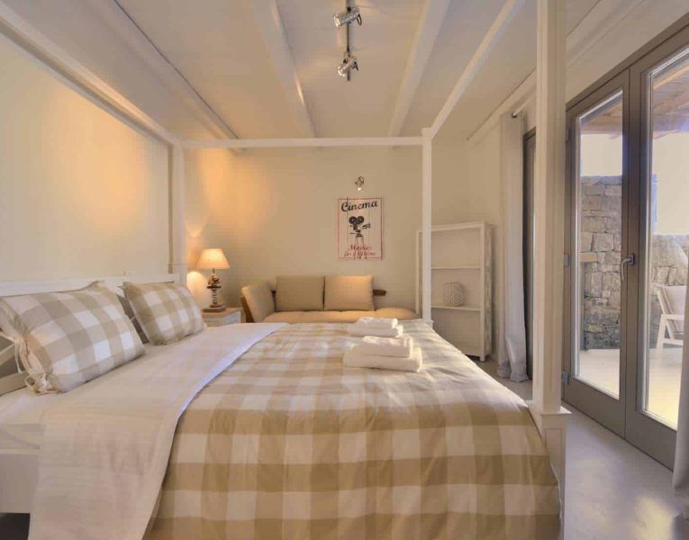 Villa Hypatia in Mykonos Greece, bedroom 2, by Olive Villa Rentals