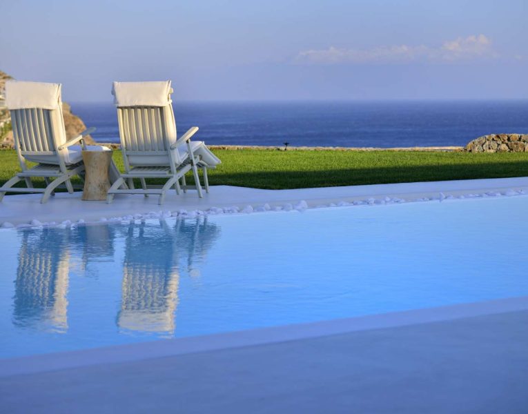 Villa Hypatia in Mykonos Greece, pool 2, by Olive Villa Rentals