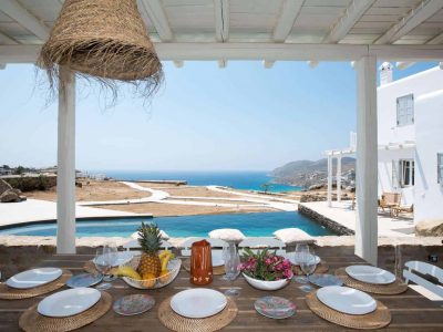 Villa Zoe in Mykonos Greece, pool, by Olive Villa Rentals