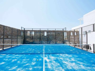 Villa Zoe in Mykonos Greece, tennis, by Olive Villa Rentals