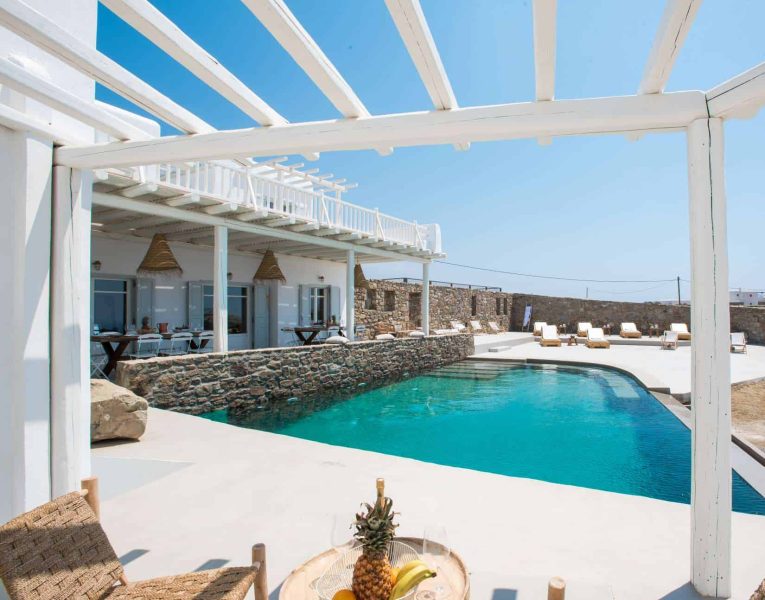 Villa Zoe in Mykonos Greece, pool 2, by Olive Villa Rentals