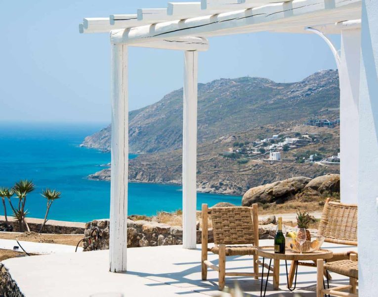 Villa Zoe in Mykonos Greece, sea view 3, by Olive Villa Rentals