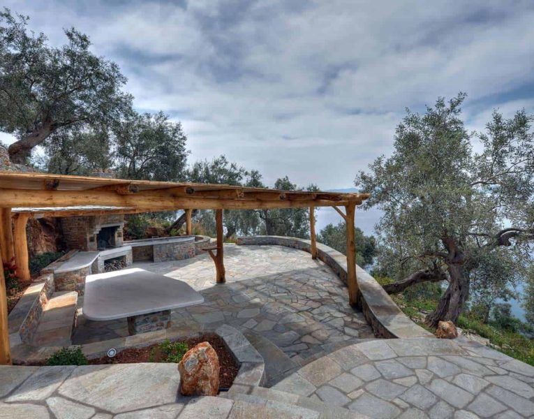 Villa Idyll in Pelion Greece, outside, by Olive Villa Rentals