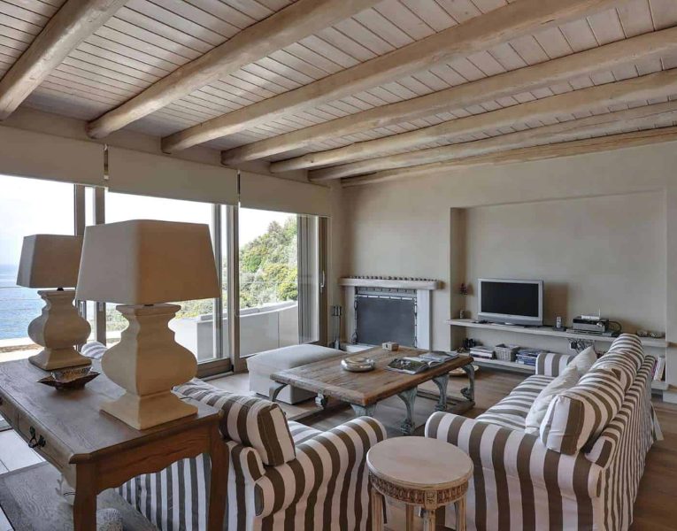 Villa Idyll in Pelion Greece, living room 2, by Olive Villa Rentals
