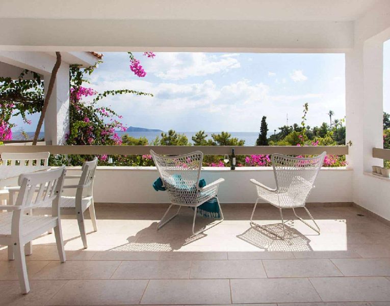 Villa Amy in Porto Heli Greece, balcony 2, by Olive Villa Rentals