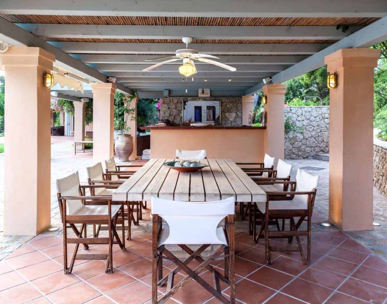 Villa Dantea in Porto Heli Greece, table, by Olive Villa Rentals
