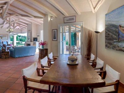 Villa Dantea in Porto Heli Greece, dining room, by Olive Villa Rentals