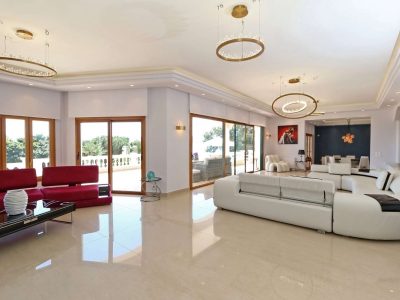 Villa Rafaella in Porto Heli Greece, living room, by Olive Villa Rentals