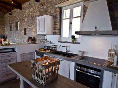 Villa Cybele in Skopelos Greece, kitchen, by Olive Villa Rentals