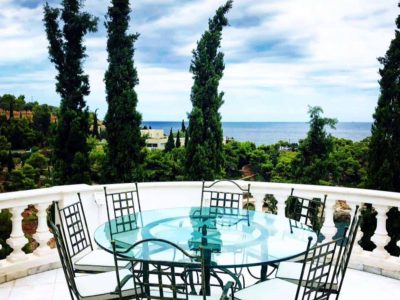 Villa Camelia in Spetses Greece, balcony, by Olive Villa Rentals