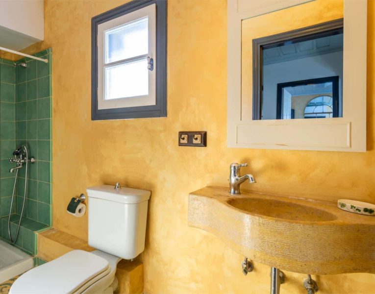 Villa Corinna in Spetses Greece, bathroom, by Olive Villa Rentals