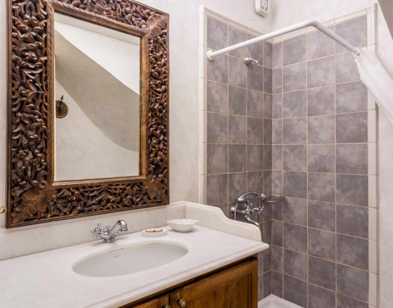 Villa Corinna in Spetses Greece, bathroom, by Olive Villa Rentals