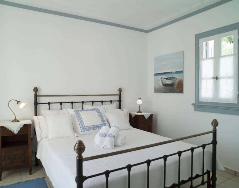 Villa Spezie in Spetses Greece, bedroom, by Olive Villa Rentals