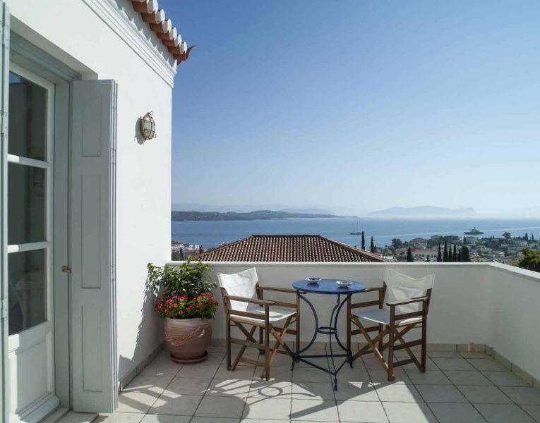 Villa Spezie in Spetses Greece, balcony 4, by Olive Villa Rentals