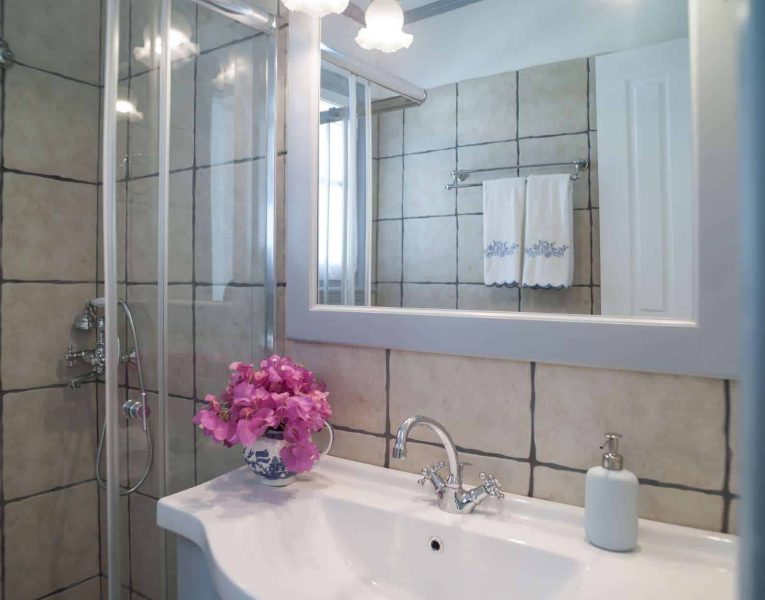 Villa Spezie in Spetses Greece, bathroom 2, by Olive Villa Rentals