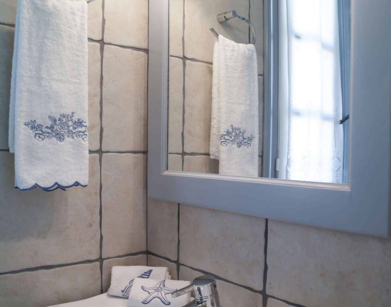 Villa Spezie in Spetses Greece, bathroom 4, by Olive Villa Rentals