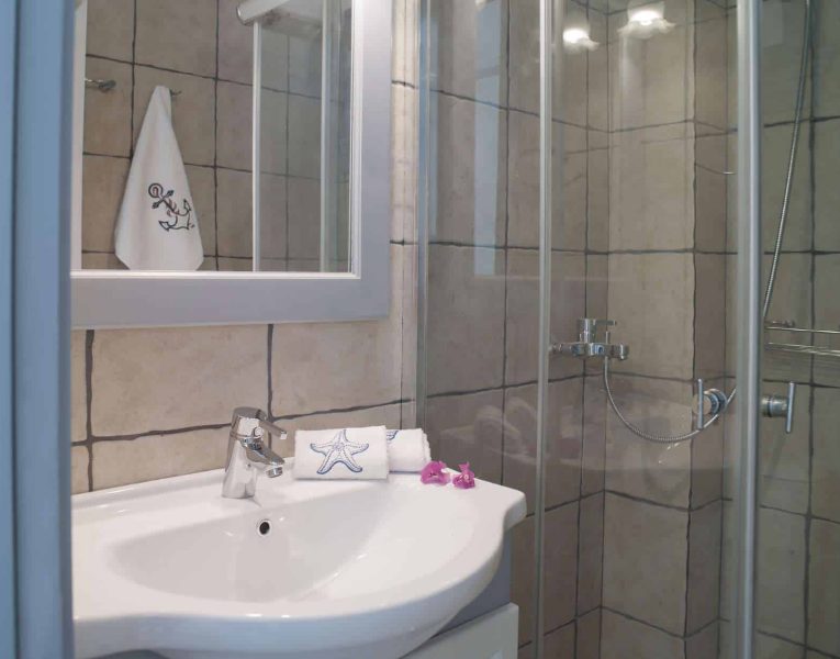 Villa Spezie in Spetses Greece, bathroom 5, by Olive Villa Rentals