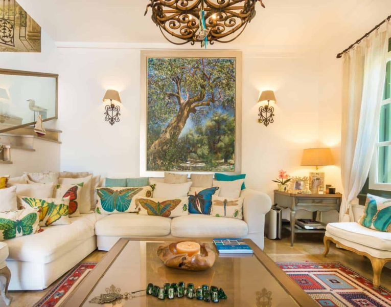 Villa Veneta in Spetses Greece, living room 3, by Olive Villa Rentals