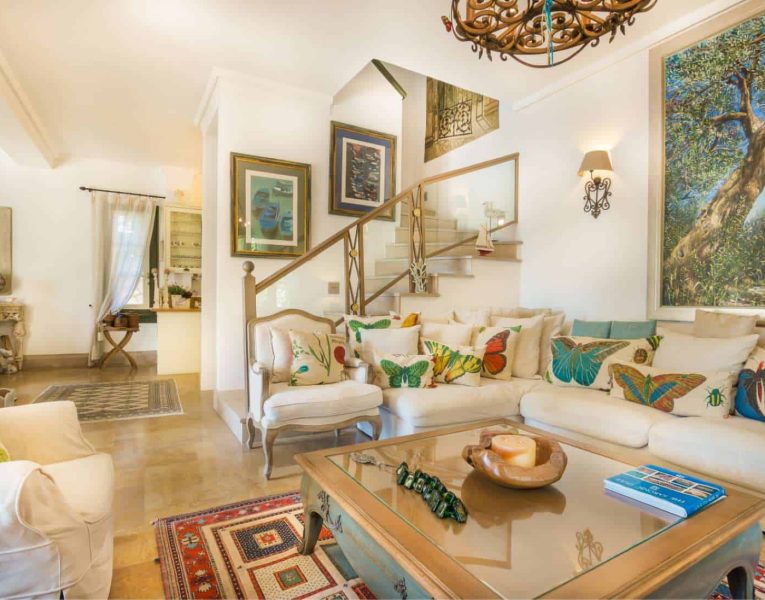Villa Veneta in Spetses Greece, living room 4, by Olive Villa Rentals