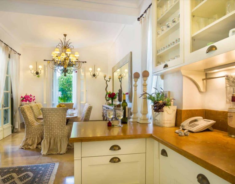 Villa Veneta in Spetses Greece, kitchen, by Olive Villa Rentals