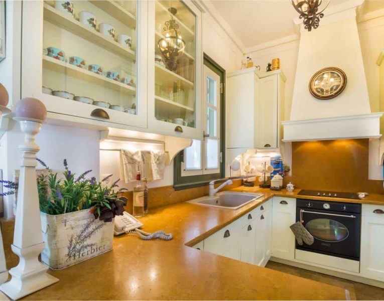 Villa Veneta in Spetses Greece, kitchen 2, by Olive Villa Rentals
