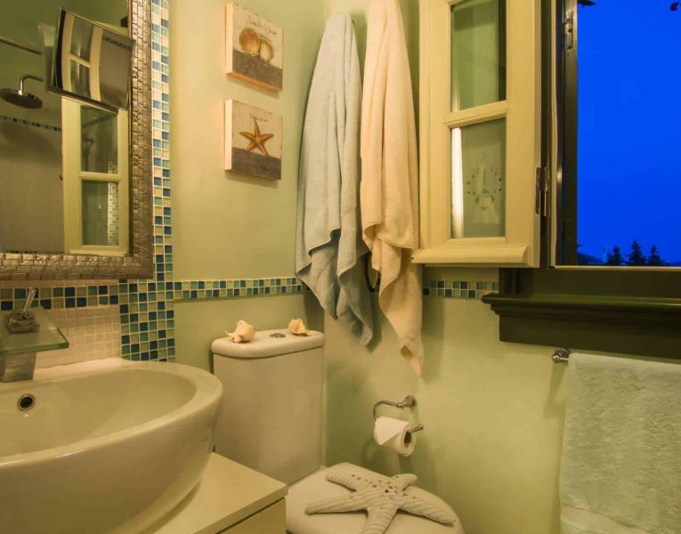 Villa Veneta in Spetses Greece, bathroom, by Olive Villa Rentals