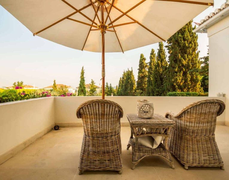 Villa Veneta in Spetses Greece, balcony, by Olive Villa Rentals