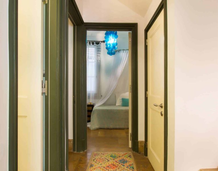 Villa Veneta in Spetses Greece, hallway, by Olive Villa Rentals