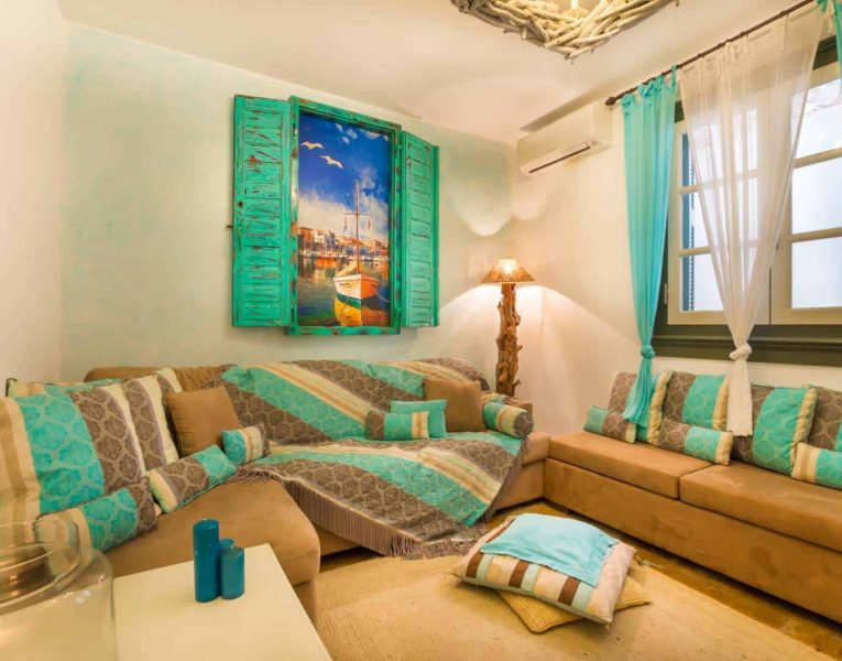 Villa Veneta in Spetses Greece, living room 6, by Olive Villa Rentals