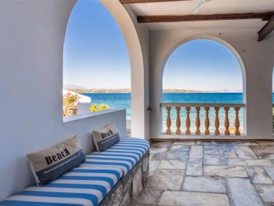 Villa Zenais in Spetses Greece, terrace, by Olive Villa Rentals