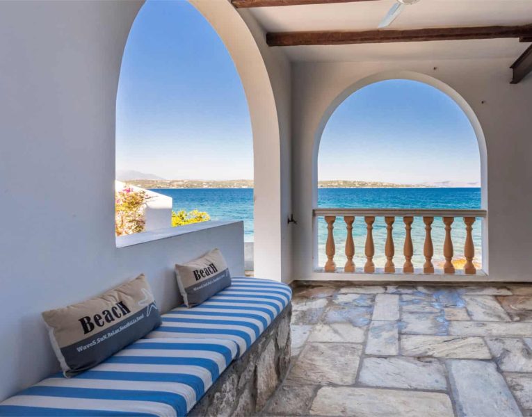 Villa Zenais in Spetses Greece, terrace, by Olive Villa Rentals