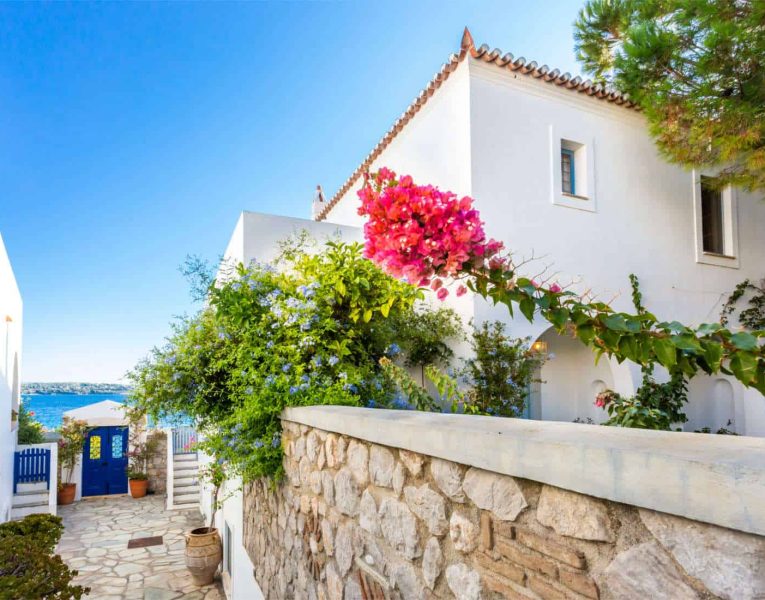 Villa Zenais in Spetses Greece, outdoors, by Olive Villa Rentals
