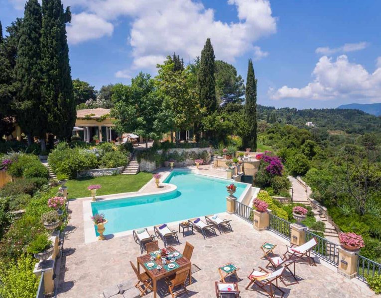 Villa Emeralda in Corfu Greece, pool 2, by Olive Villa Rentals