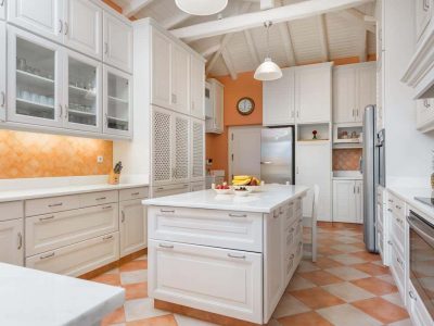 Villa Emeralda in Corfu Greece, kitchen, by Olive Villa Rentals