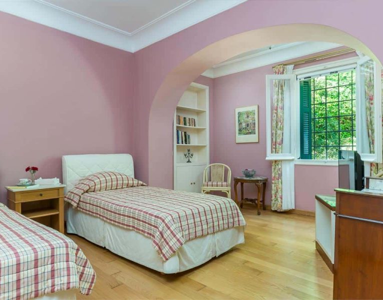 Villa Emeralda in Corfu Greece, bedroom, by Olive Villa Rentals