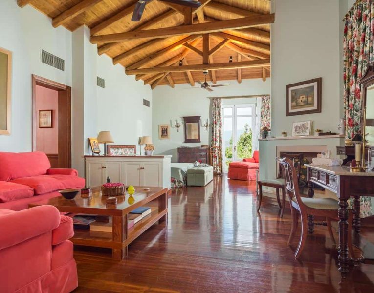 Villa Emeralda in Corfu Greece, living room 3, by Olive Villa Rentals