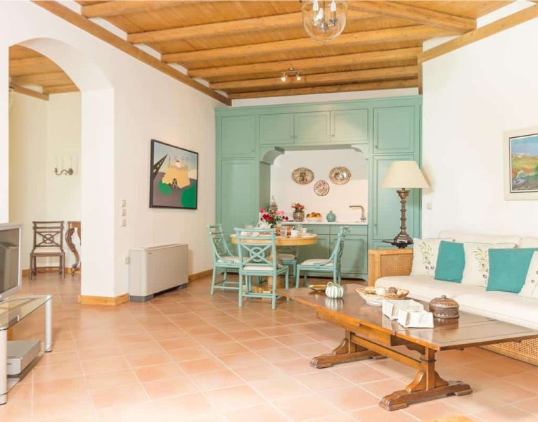 Villa Emeralda in Corfu Greece, living room 4, by Olive Villa Rentals